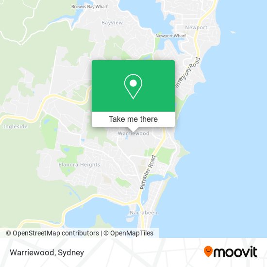 Mapa Warriewood