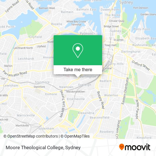 Moore Theological College map
