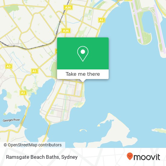 Mapa Ramsgate Beach Baths