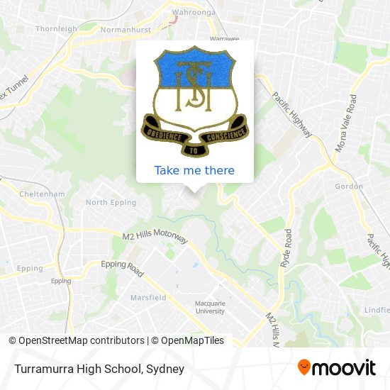 Mapa Turramurra High School
