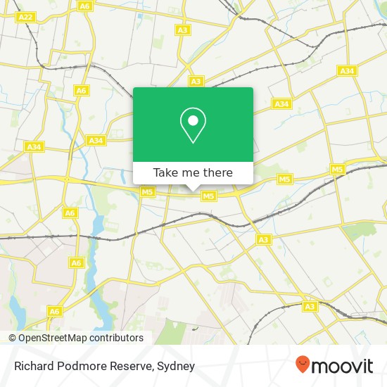Mapa Richard Podmore Reserve