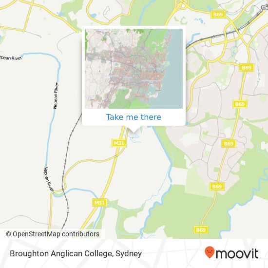 Broughton Anglican College map