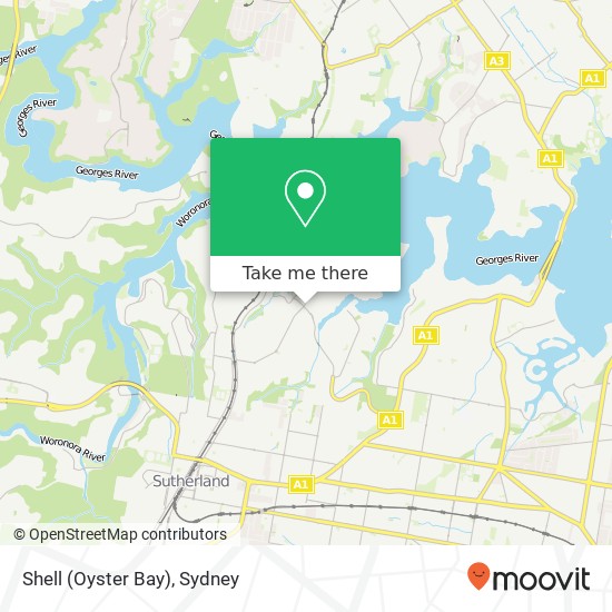 Mapa Shell (Oyster Bay)