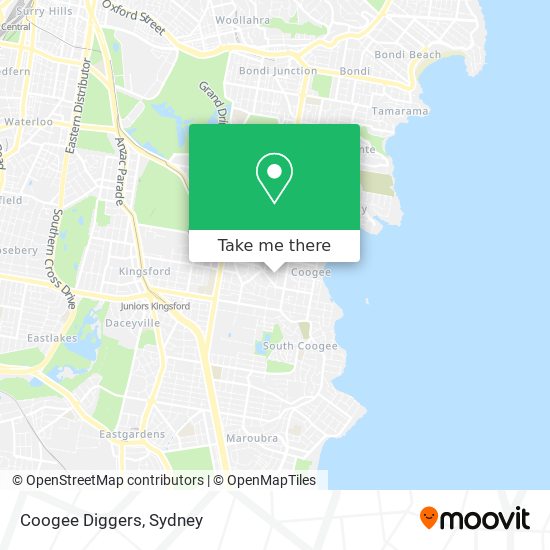 Coogee Diggers map
