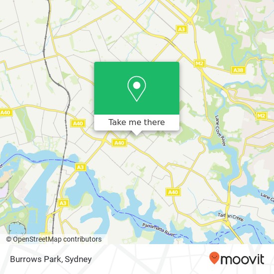 Mapa Burrows Park