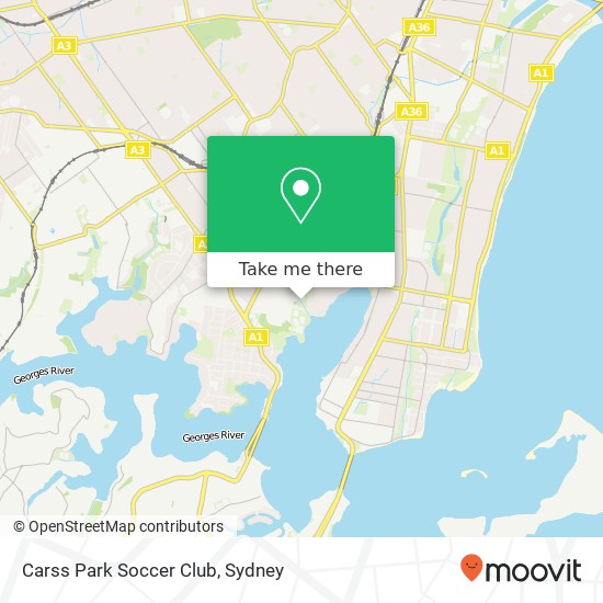 Carss Park Soccer Club map