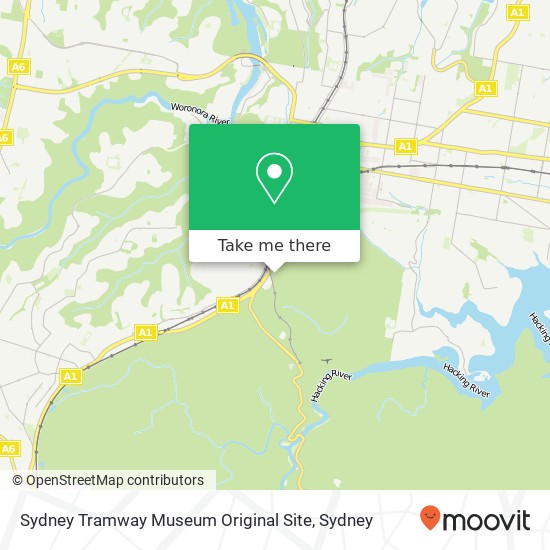 Mapa Sydney Tramway Museum Original Site