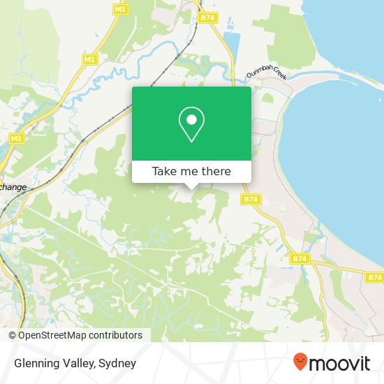 Mapa Glenning Valley
