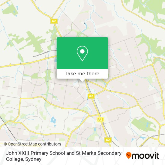 John XXIII Primary School and St Marks Secondary College map