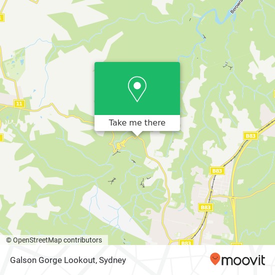 Galson Gorge Lookout map