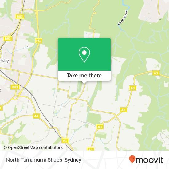 Mapa North Turramurra Shops
