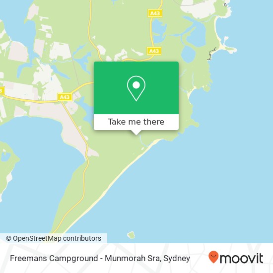 Freemans Campground - Munmorah Sra map