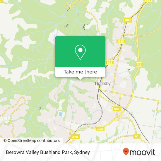 Mapa Berowra Valley Bushland Park