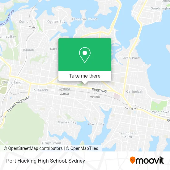 Mapa Port Hacking High School