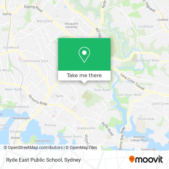 Ryde East Public School map