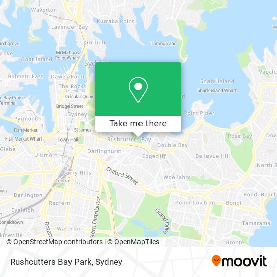 Rushcutters Bay Park map