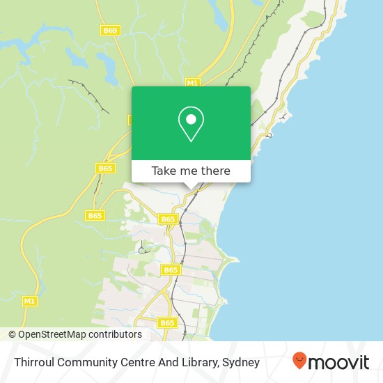 Mapa Thirroul Community Centre And Library