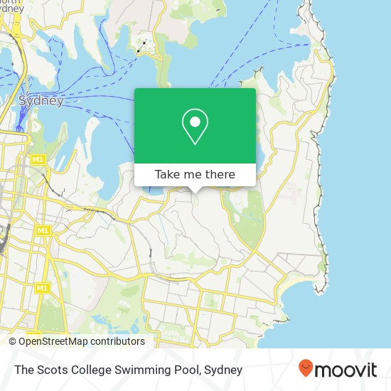 Mapa The Scots College Swimming Pool