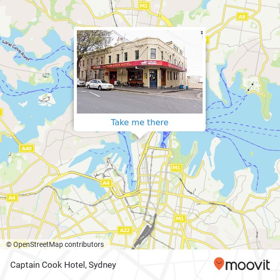 Mapa Captain Cook Hotel