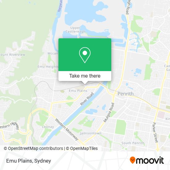 Mapa Emu Plains