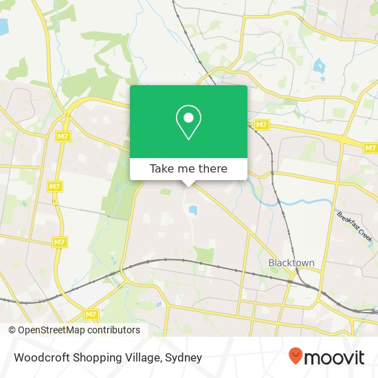 Mapa Woodcroft Shopping Village