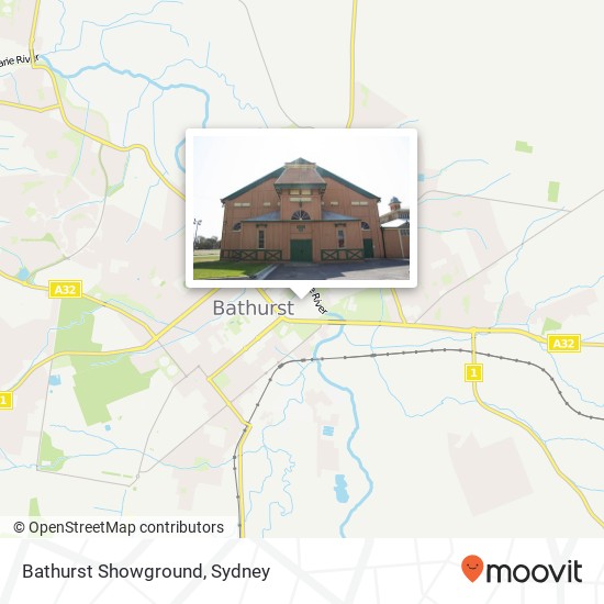 Mapa Bathurst Showground