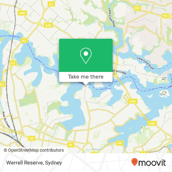 Mapa Werrell Reserve