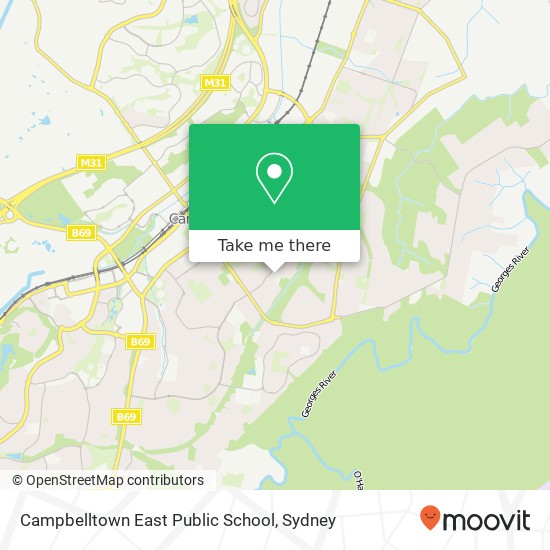 Mapa Campbelltown East Public School