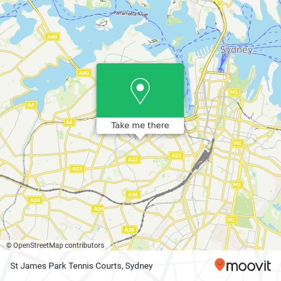 St James Park Tennis Courts map