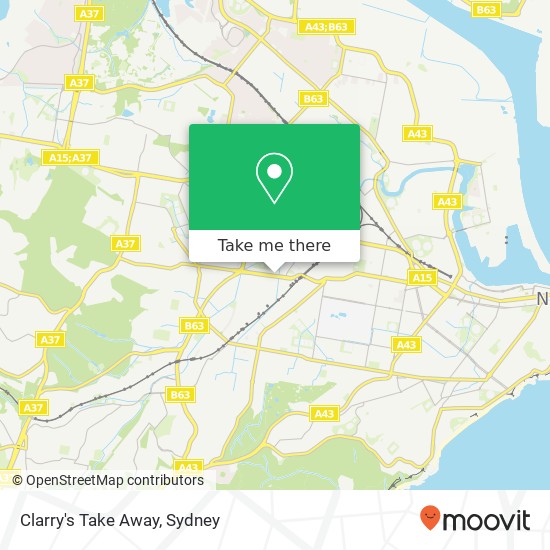 Clarry's Take Away map