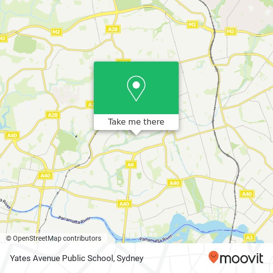 Mapa Yates Avenue Public School