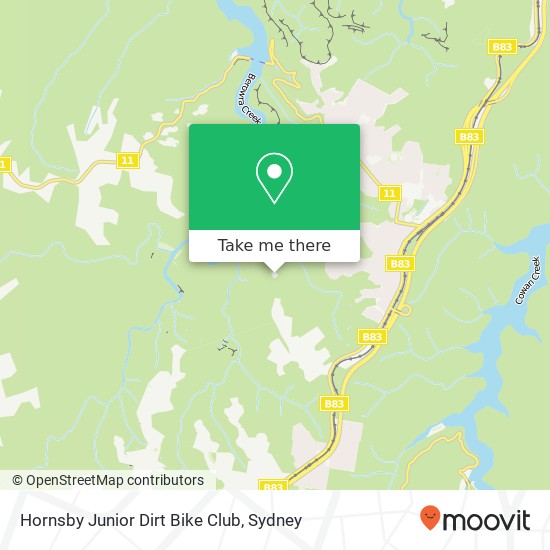 Hornsby Junior Dirt Bike Club map