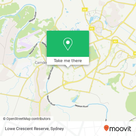 Mapa Lowe Crescent Reserve
