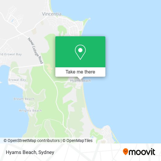 Hyams Beach map