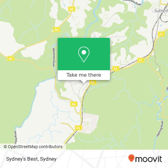 Mapa Sydney's Best