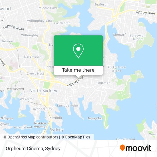 Orpheum Cinema map