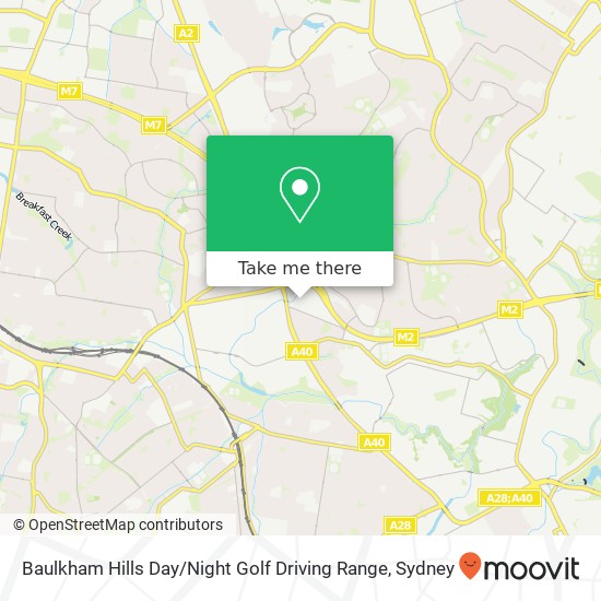 Baulkham Hills Day / Night Golf Driving Range map