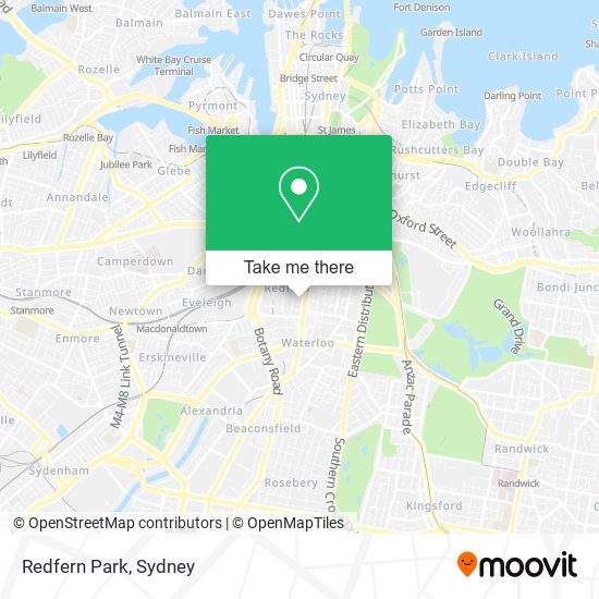 Mapa Redfern Park