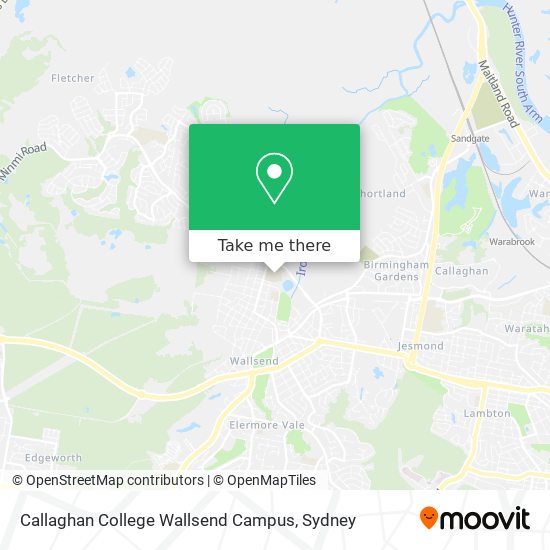 Mapa Callaghan College Wallsend Campus