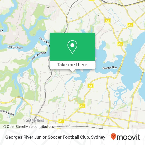 Mapa Georges River Junior Soccer Football Club