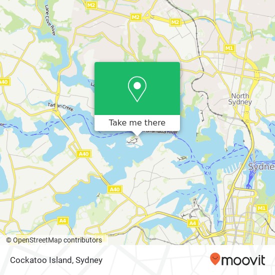 Cockatoo Island map