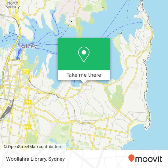 Mapa Woollahra Library