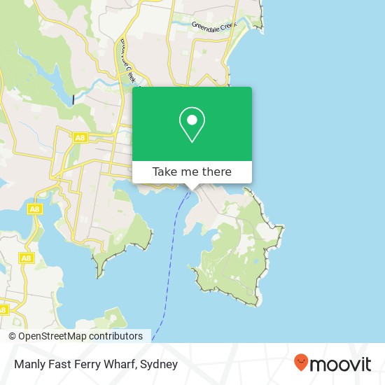 Manly Fast Ferry Wharf map