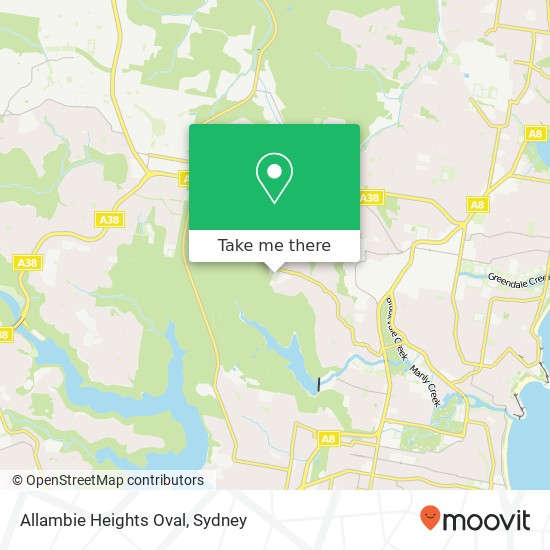 Mapa Allambie Heights Oval