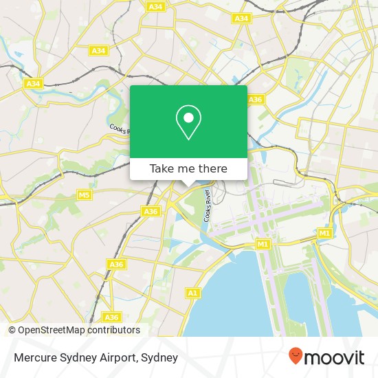 Mercure Sydney Airport map