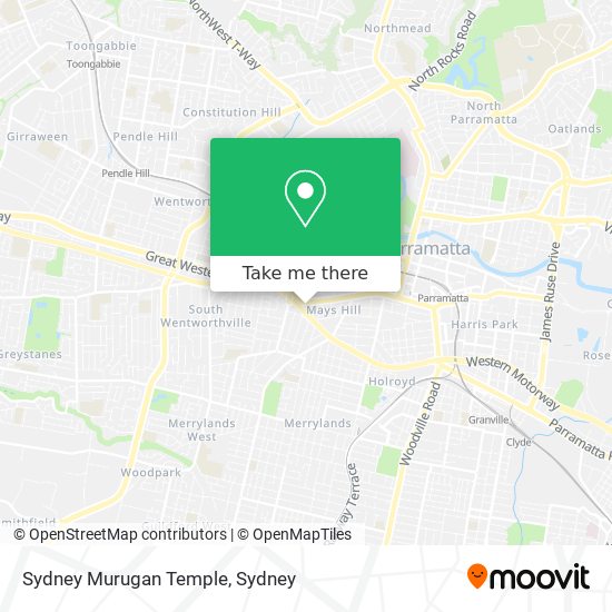 Mapa Sydney Murugan Temple