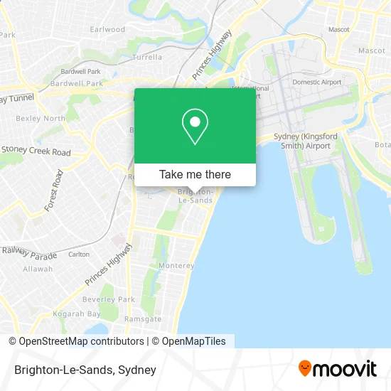 Brighton Le Sands Map How To Get To Brighton-Le-Sands By Bus Or Train?