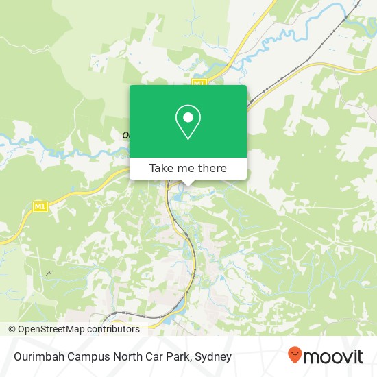 Ourimbah Campus North Car Park map