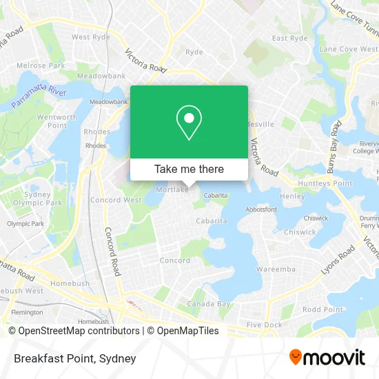 Breakfast Point map