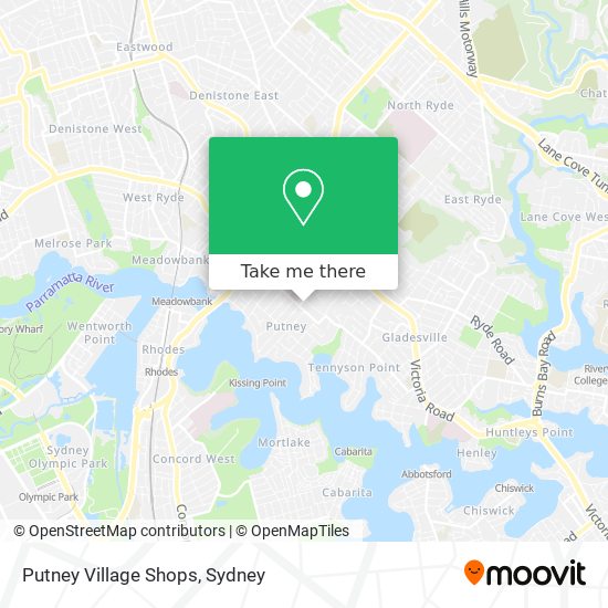 Putney Village Shops map